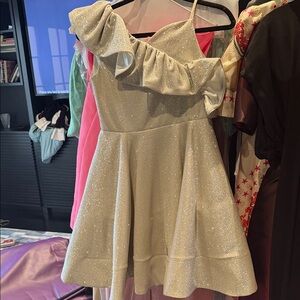 Elegant Gold Kids Formal Dress